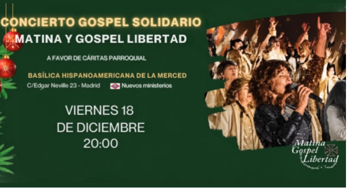 Matina y Gospel Libertad en Concierto Solidario - Concierto Gospel Navidad 2026 en Madrid