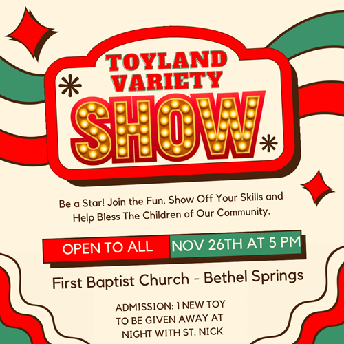 Toyland Performer First Baptist Bethel Springs