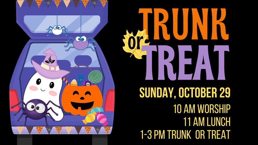 Trunk or Treat and Potluck Chili Lunch Vista Ridge United Methodist
