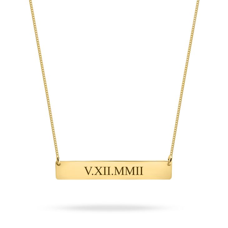 Collar de Fecha en Números Romanos