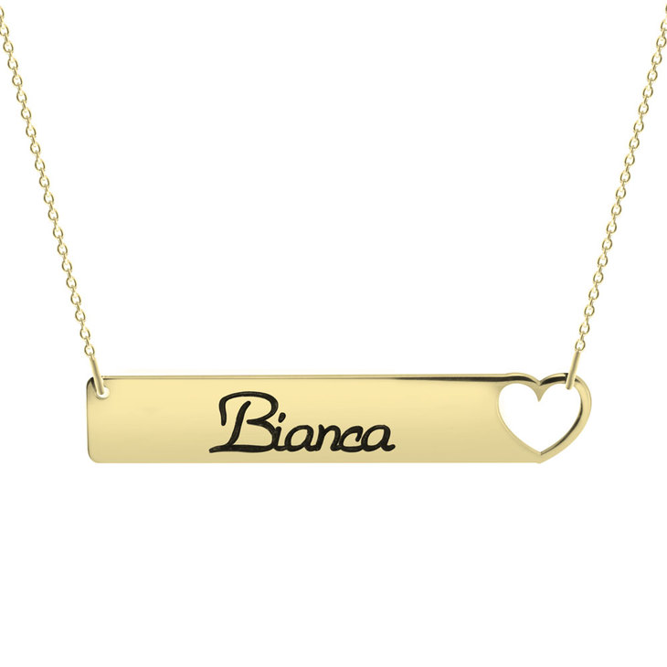 Collar de Barra con Corazón Recortado