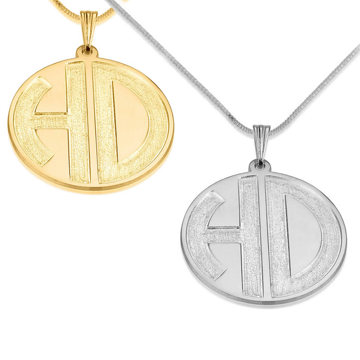 Collar Monograma Brillante de Dos Letras