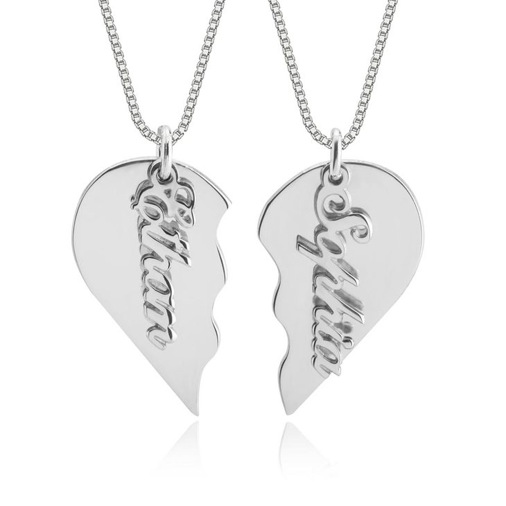 Collar De Corazón Partido