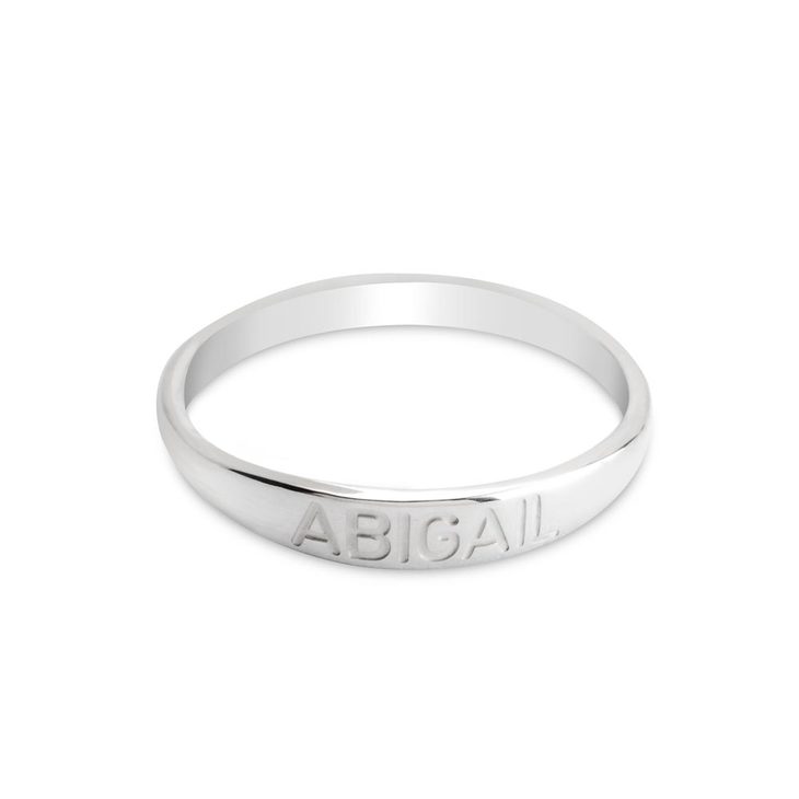 Anillo Con Nombre Grabado