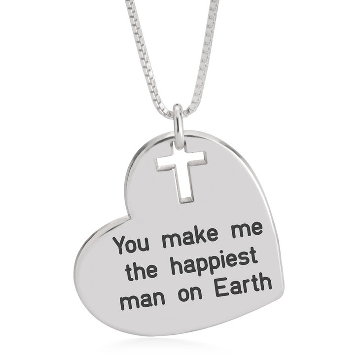 Collar Corazón con Cruz