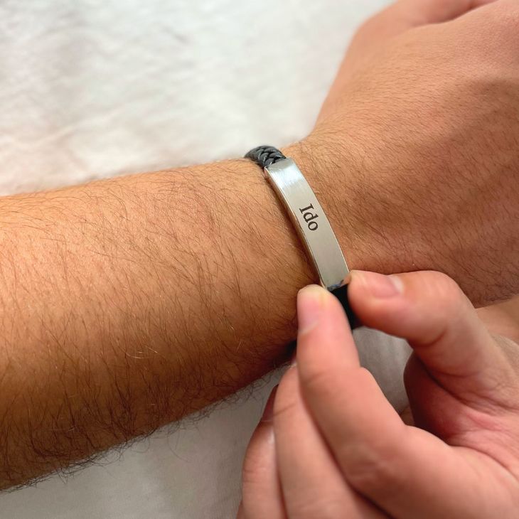 Pulsera de Cuero Trenzado para Hombre