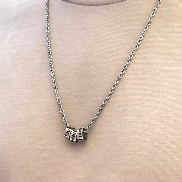 Collar Unisex con Cuentas Personalizadas