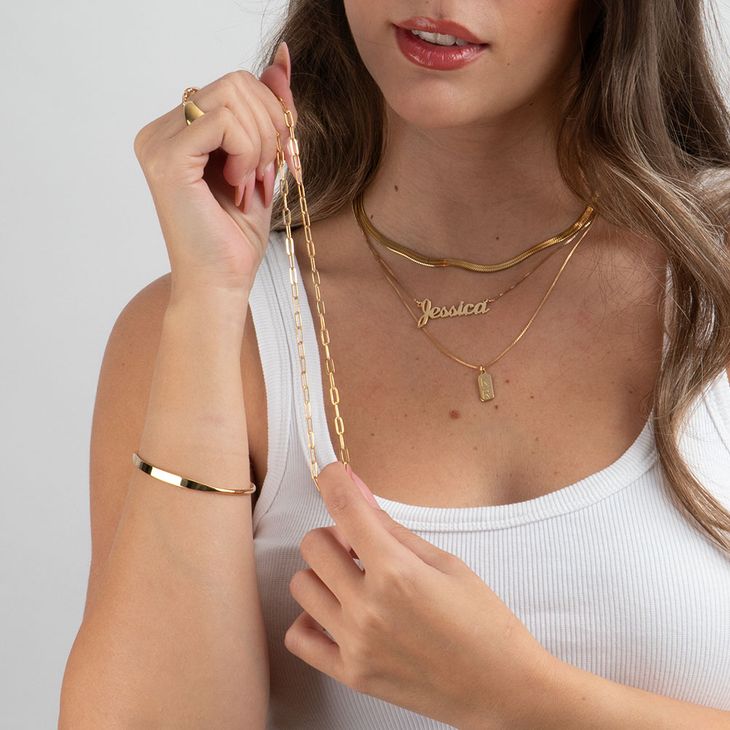 Collar de Cadena de Eslabones 