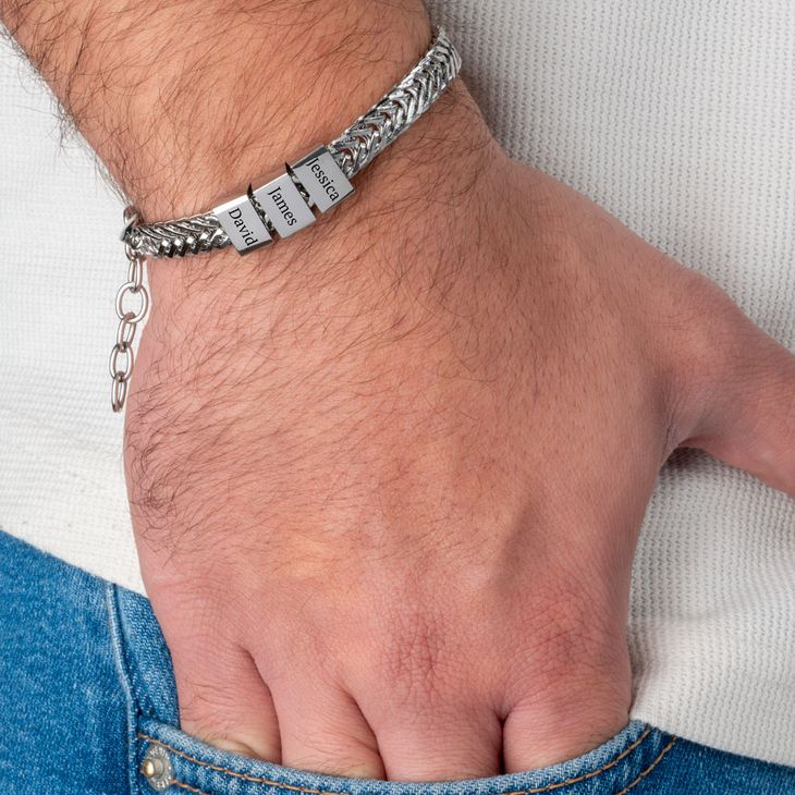 Pulsera grabada con láser para hombre
