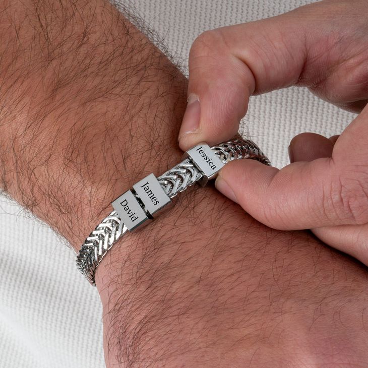 Pulsera grabada con láser para hombre