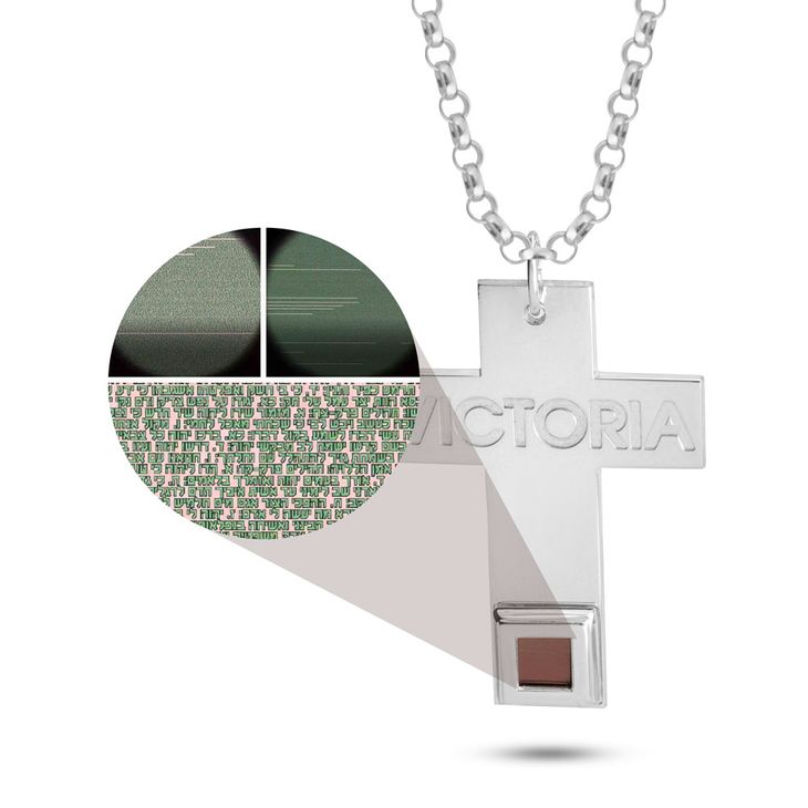 Collar de Cruz Grande Nano Biblia del Nuevo Testamento