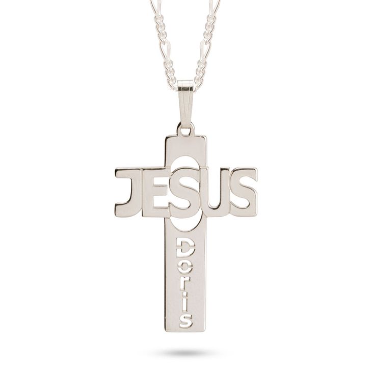Collar de Cruz de Jesús con Nombre