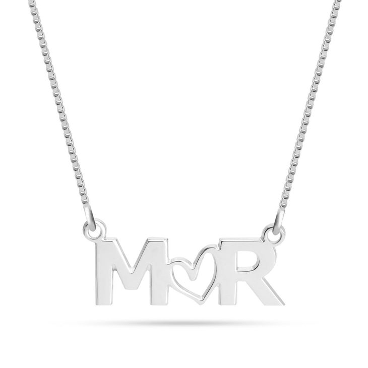 Collar con Doble Inicial y Corazón