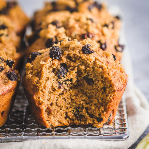 Oatmeal Raisin Protein Muffins One Clever Chef