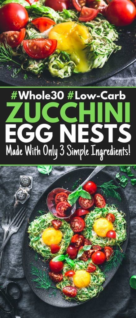 Zucchini egg nests pin image