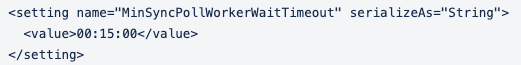 Config File - MinSyncPollWorkerWaitTimeout