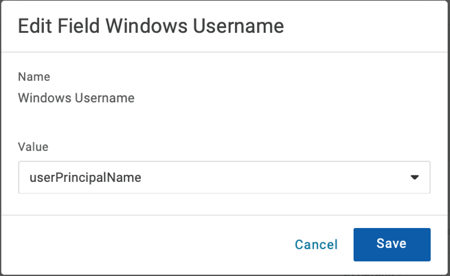 Edit Field - Windows Username