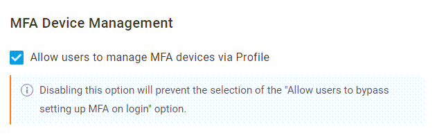 MFA - Device Management