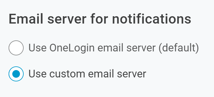 Email server for notifications