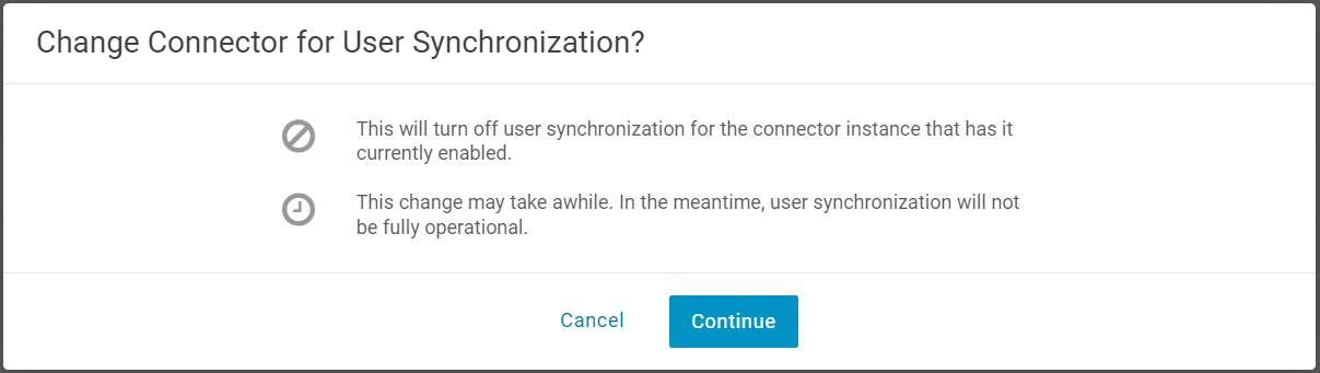 Change Connector for User Synchronization?
