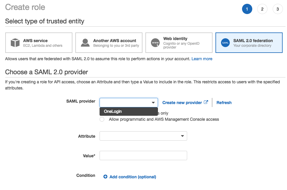 AWS IAM Console - Create Role