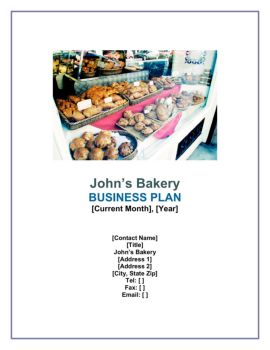 baked goods business plan