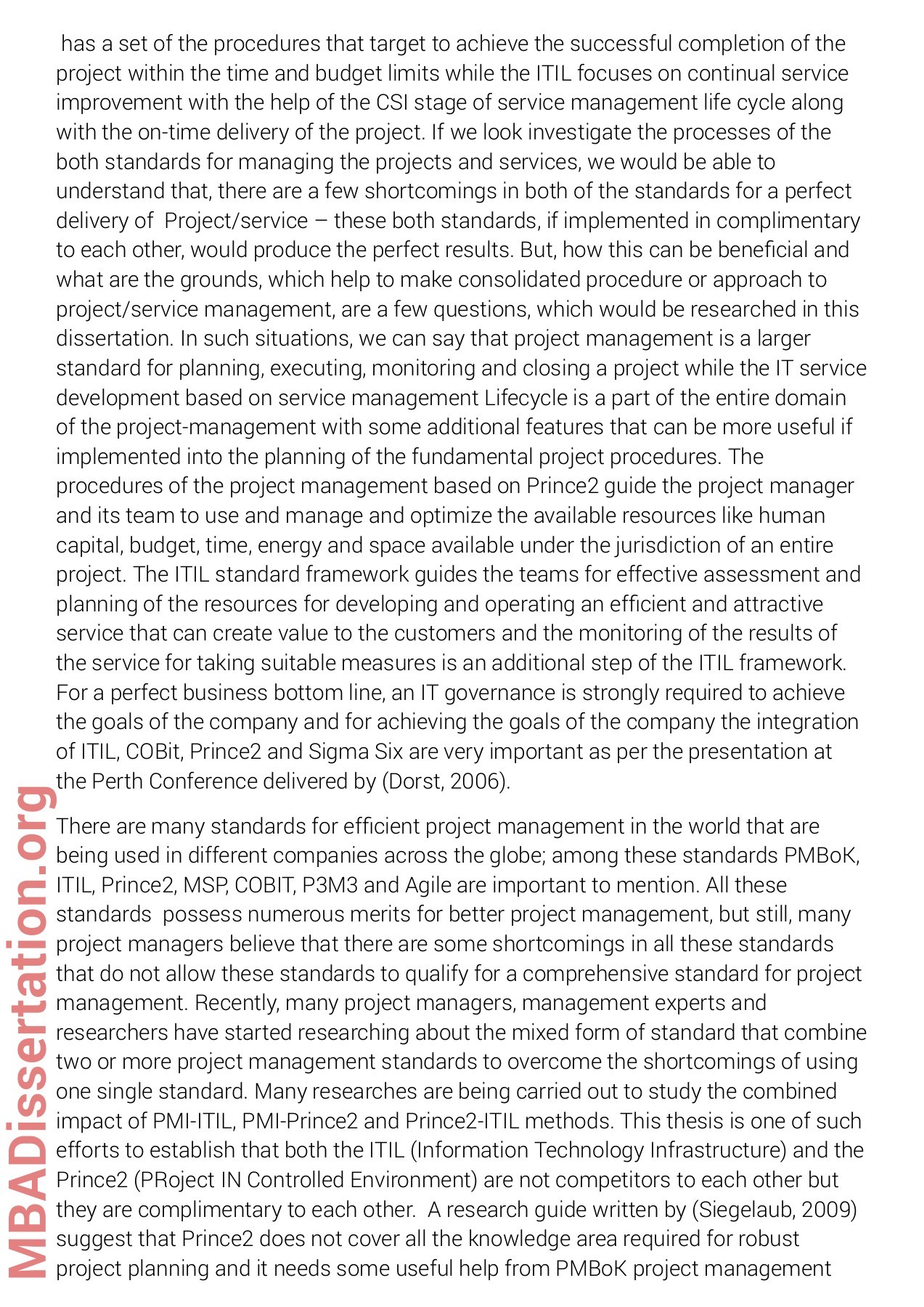Online mba no dissertation