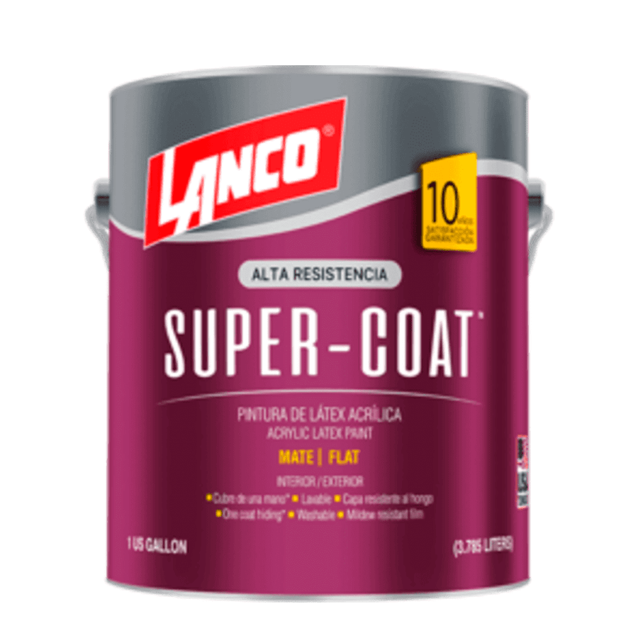 PINTURA SUPER COAT BLANCO GLN SC687-4 LANCO