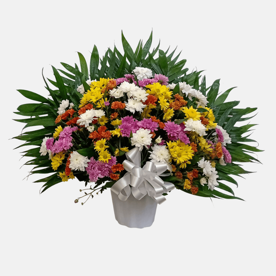 Canasta fúnebre de Margaritas