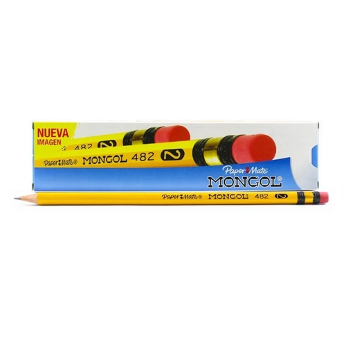 LAPIZ GRAFITO PAPERMATE MONGOL #2 482 HEXAGONAL EX1000 CJ-12UD