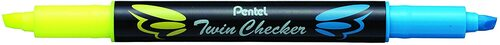 RESALTADOR PENTEL TWIN CHECKER D/PUNTA CL/AM SLW8-GS