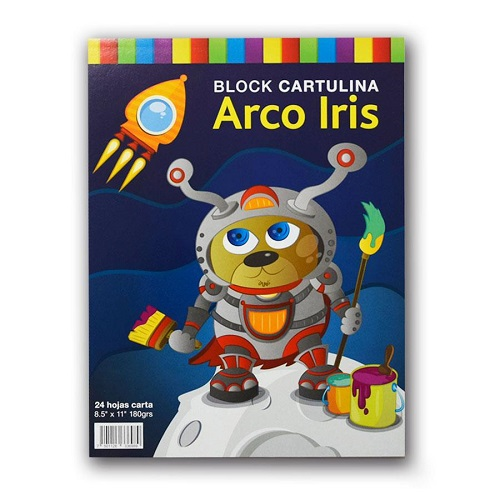 BLOCK CARTULINA IMPERIAL ARCO IRIS 24HJ T/C 180GRS 3698