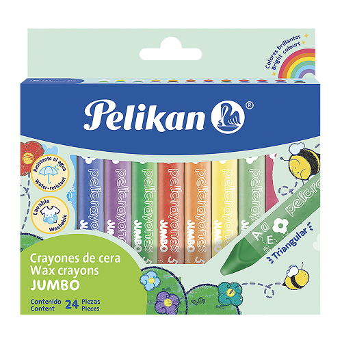 CRAYOLAS PELIKAN TRIANGULAR JUMBO 24COL 50602420