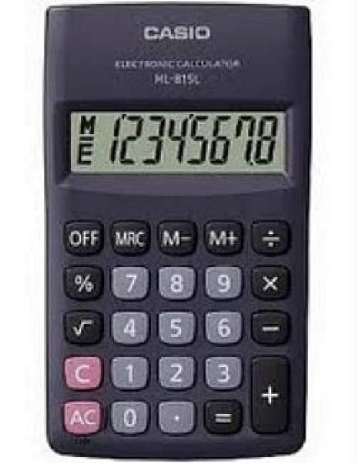 CALCULADORA CASIO BOLSILLO 8 DIG HL-815L-BK