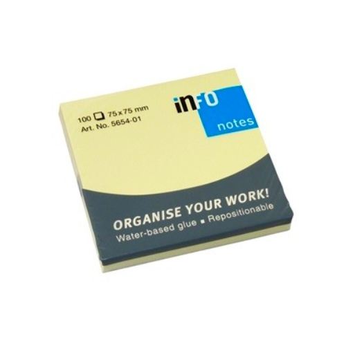 MINIBLOCK INFO NOTES 3X3" 100HJ AMARILLO 5654-01