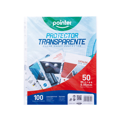 HOJAS PROTECTORAS POINTER P/BINDER T/C PQ-100UD PNT-FP-5-100