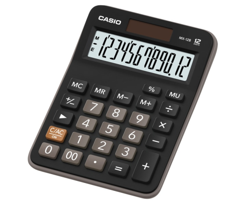 CALCULADORA CASIO MESA 12 DIG MX-12B-BK
