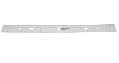 REGLA PLASTICA SMARTY 30CM TRANSPARENTE SM-N053
