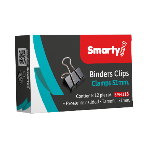 BINDER CLIPS SMARTY SMT-51MM 2" CJ-12UD SM-H118