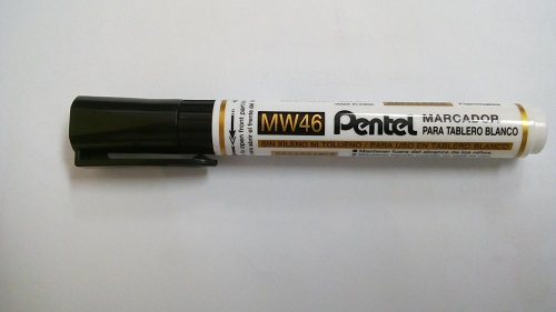 MARCADOR ACRILICO PENTEL RECARGABLE NEGRO MW46-A