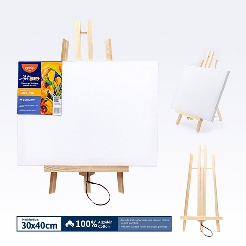 LIENZO POINTER CUADRO C/CABALLETE 30X40CM E-534