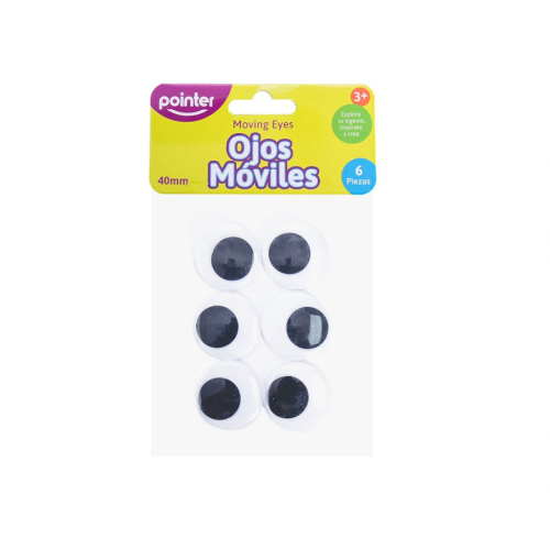 MANUALIDADES POINTER OJITOS MOVILES BL-6PCS MAS804