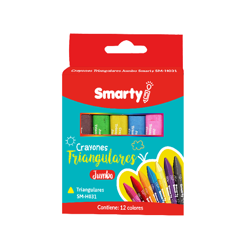 CRAYOLAS SMARTY TRIANGULAR JUMBO CJ-12COL SM-H031
