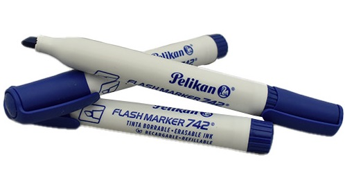 MARCADOR ACRILICO PELIKAN 742 P/B AZUL RECARGABLE 30290111