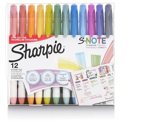 SET MARCADOR SHARPIE S. NOTE P/B 12COL 2117329 2158060