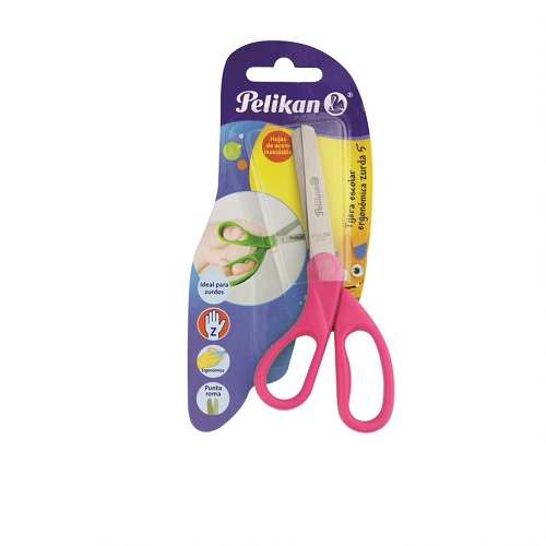 TIJERA PELIKAN ESCOLAR 5" P/ZURDO ERGONOMICA 08000036