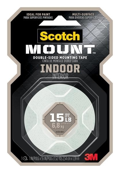 ADHESIVO DOBLE CARA 3M SCOTCH 214H 1"X55" (2.54CMx1.39MTS) 15LBS INTERIOR