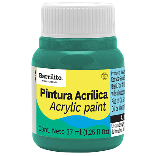 PINTURA BARRILITO ACRILICA 37ML AB327 TURQUESA