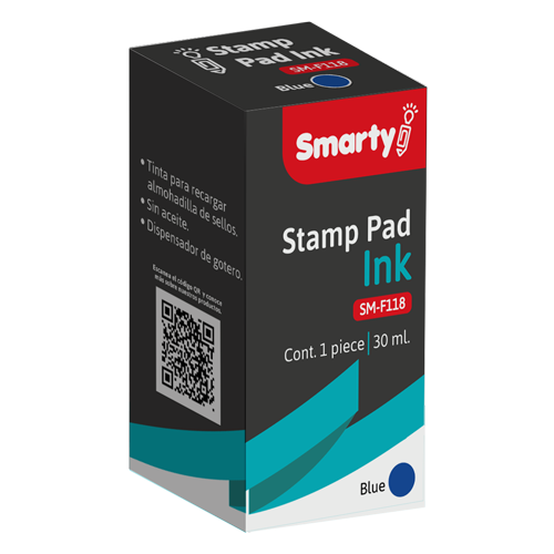 TINTA SMARTY P/SELLO AZUL 30ML SM-F118
