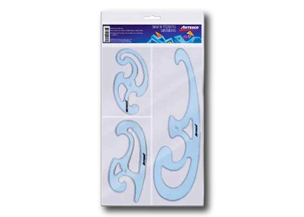 JUEGO DE CURVIGRAFO 3 PZAS CURVA FRANCESA
